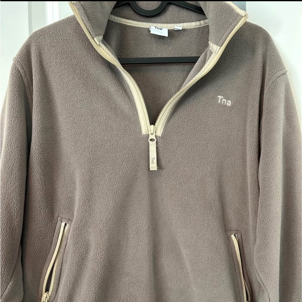 TNA brown Half Zip Sweater